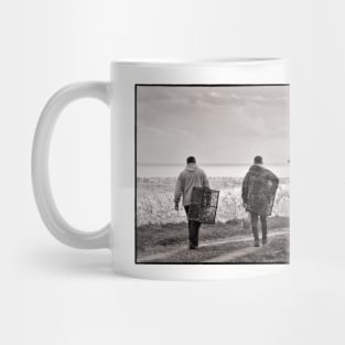 Fishermen passing by the lighthouse - Mull of Galloway, Scotland Mug